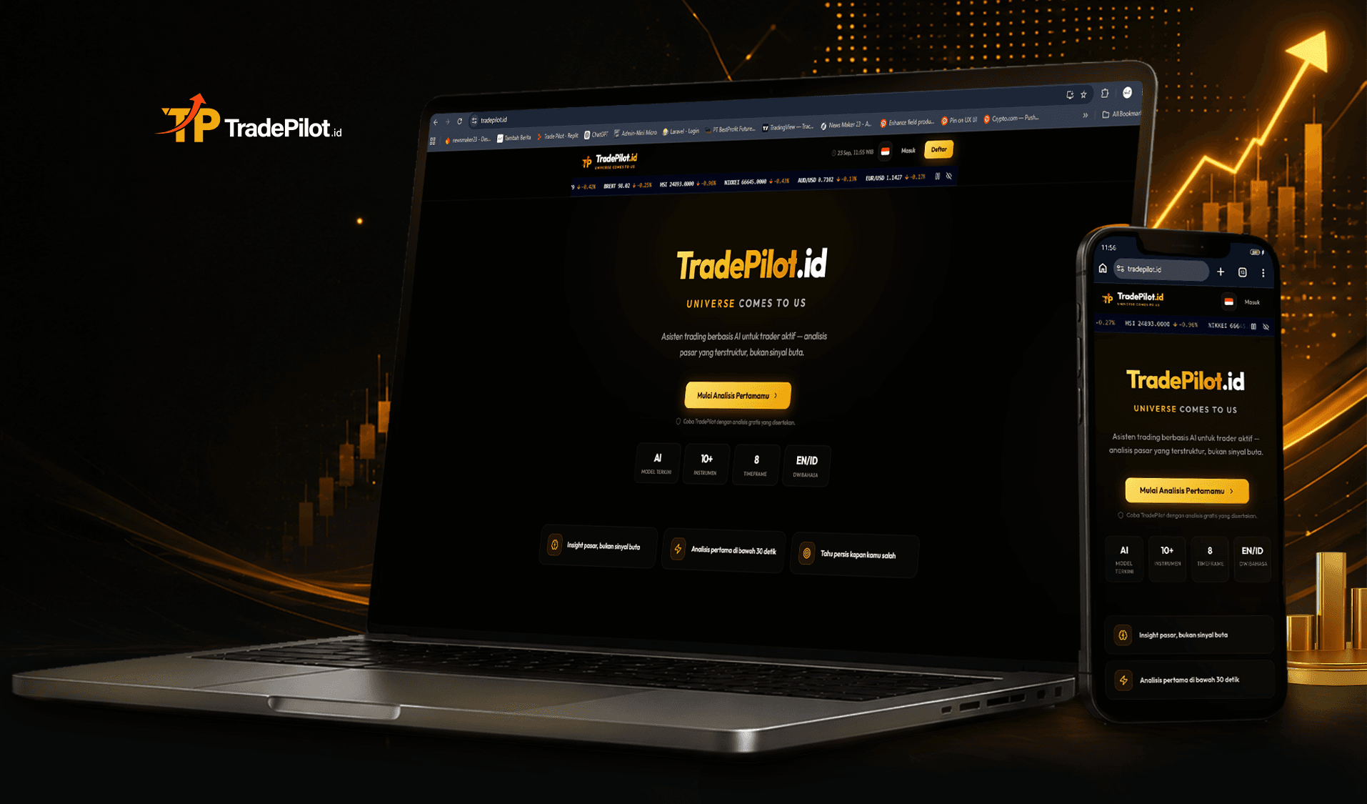 TradePilot.id on laptop and phone